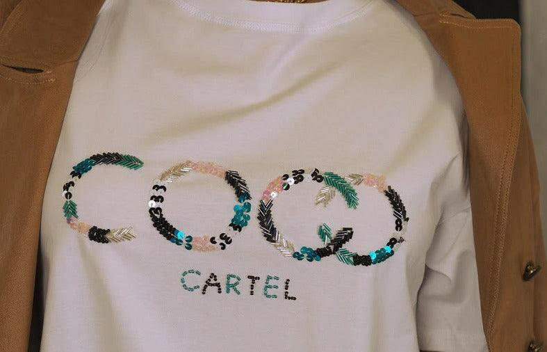 Coco Cartel  LP1351 Most Loved Tee Hand Beaded - Hot Seller.