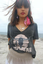 Refuge Denim T-Shirt LP823 V Neck Stretch Short Sleeve.