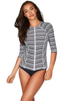 Sea Level SL5191TL Tulum Stripe 3/4 Sleeve Multi Fit Rash Vest.