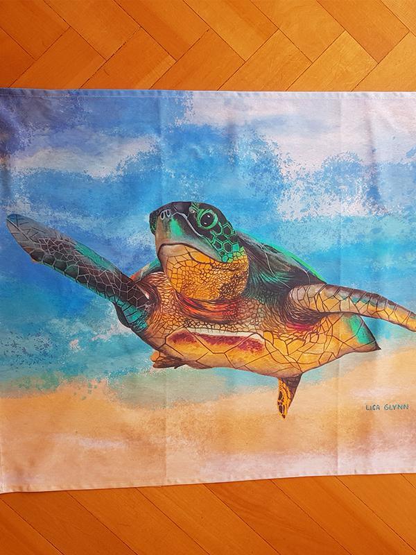 Sea Turtle 2 Tea Towel Tea Towels Lisa Glynn 