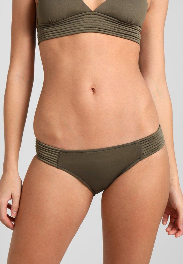 Seafolly 40463-065 Quilted Hipster Pant Dark Olive Swimwear Seafolly 