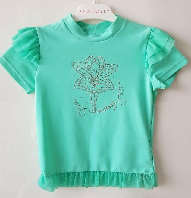 S56051T Seafolly Kids Fairytail Short Sleeve Rash Vest.