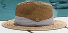 Sundaise SH398 Gaby Panama Plait Hat White Trim.