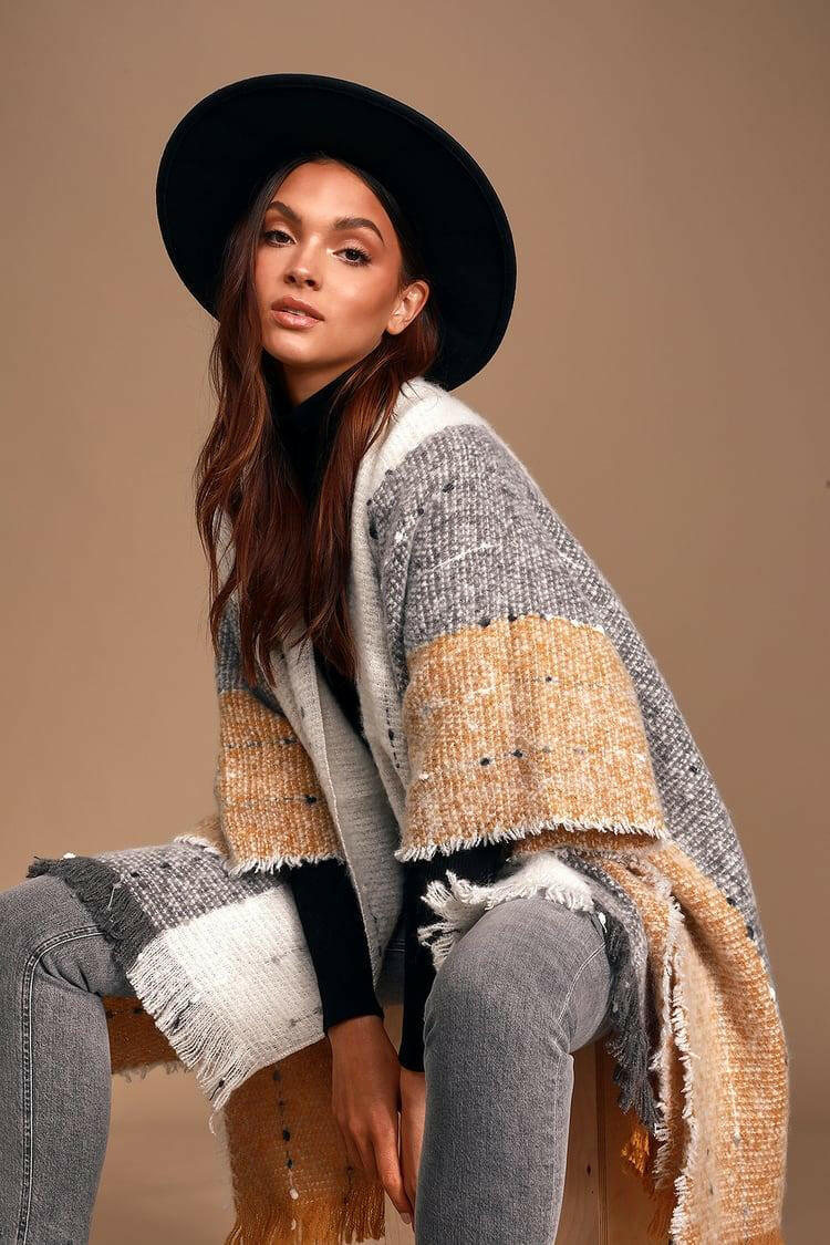 Sundaise SWH55 Rhianna Firm Edge Wool Felt Panama Hat - Black.