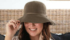 Sundaise SH525 Kay Medium Brim Bucket Hat Olive.