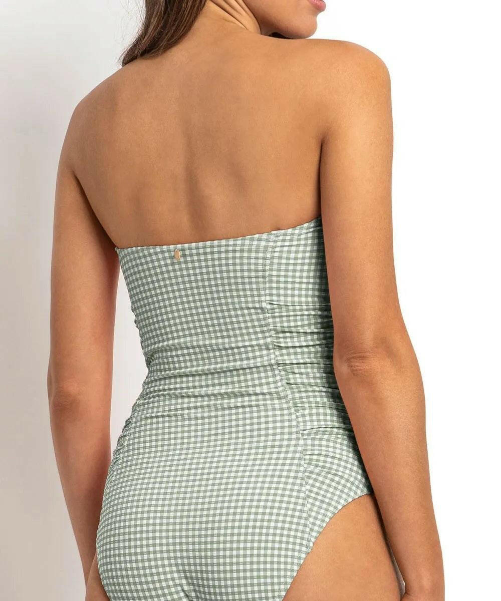 Sunseeker Gidget Ruched Bandeau One Piece Sage.