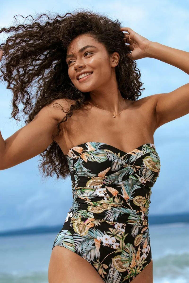 Sunseeker SS51468DDD Milla D/DD Soft Wrap Bandeau One Piece Black.