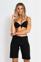 Sunseeker Basix Long 4-Way Stretch Boardshort Black.