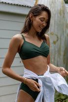 Sunseeker SS12086 Basix Twist Front Bralette Forest.