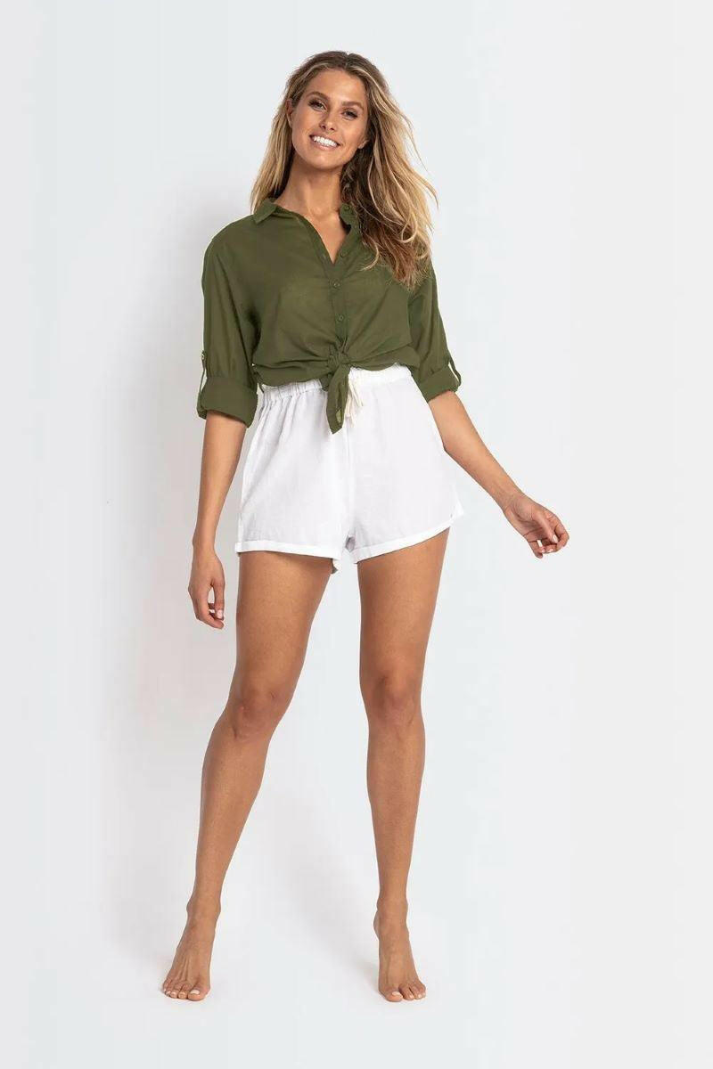 Sunseeker Folklore Resort Slouch Shirt Khaki.