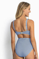 Sunseeker Summer Stripe E/F Frill Bra Blue.