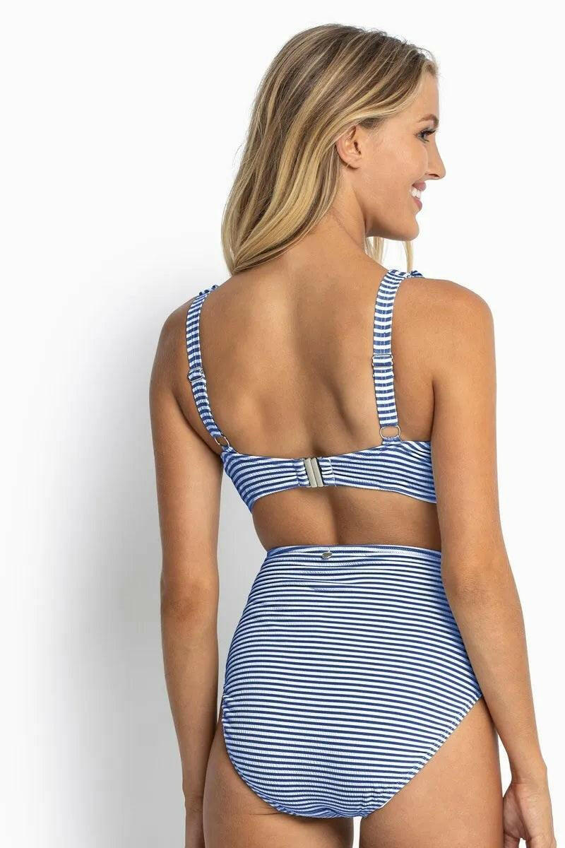 Sunseeker Summer Stripe E/F Frill Bra Blue.