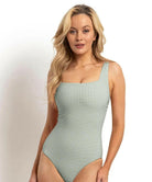 Sunseeker  Gidget DD/E Square Neck Minimiser One Piece Sage.