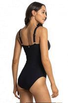Sunseeker Basix FG Ruched One Piece Black Swimsuit.