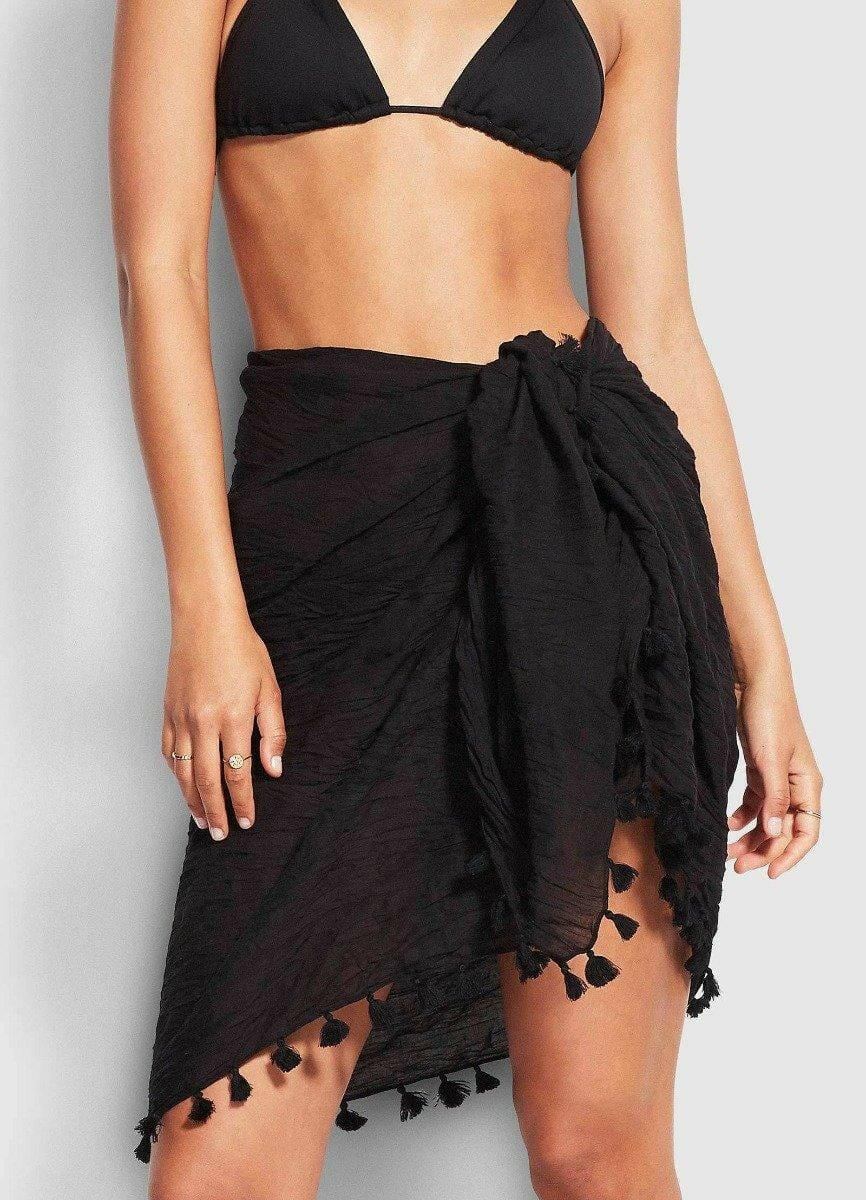 Sunseeker Tassel Wrap Cotton Sarong.