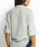 Sunseeker Summer Stripe Slouch Shirt Khaki.