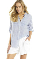 Sunseeker  Summer Stripe Slouch Shirt Blue.