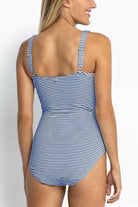 Sunseeker SS51517EF Summer Stripe E/F Frill One Piece - Blue.