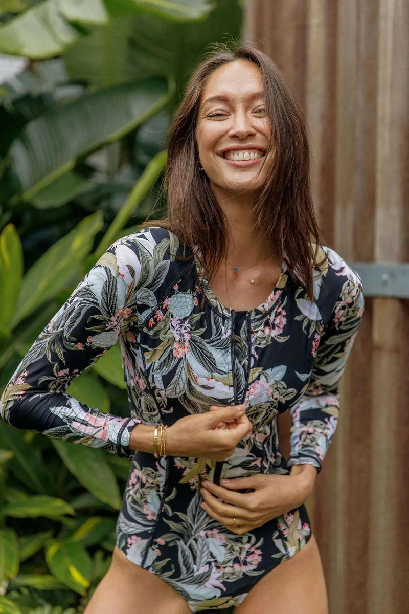 Sunseeker SS91732 La Jungle Seasport Surf Sun Suit One Piece Black.