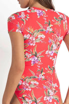 Sunseeker Brazil Surf Suit One Piece Swimwear Coral.