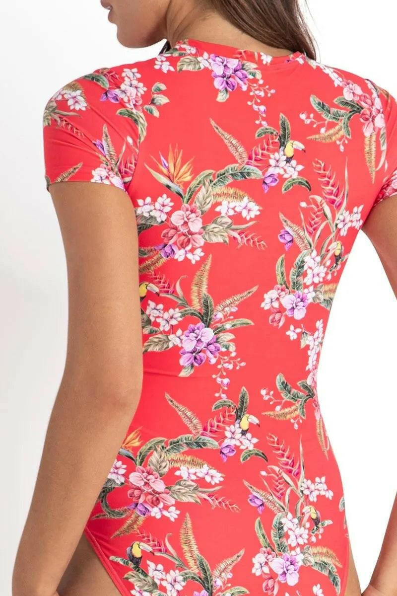 Sunseeker Brazil Surf Suit One Piece Swimwear Coral.