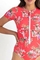 Sunseeker Brazil Surf Suit One Piece Swimwear Coral.