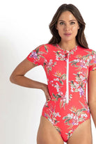 Sunseeker Brazil Surf Suit One Piece Swimwear Coral.