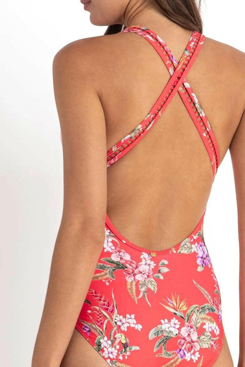 Sunseeker SS51528 Brazil Cross Strap One Piece Coral.