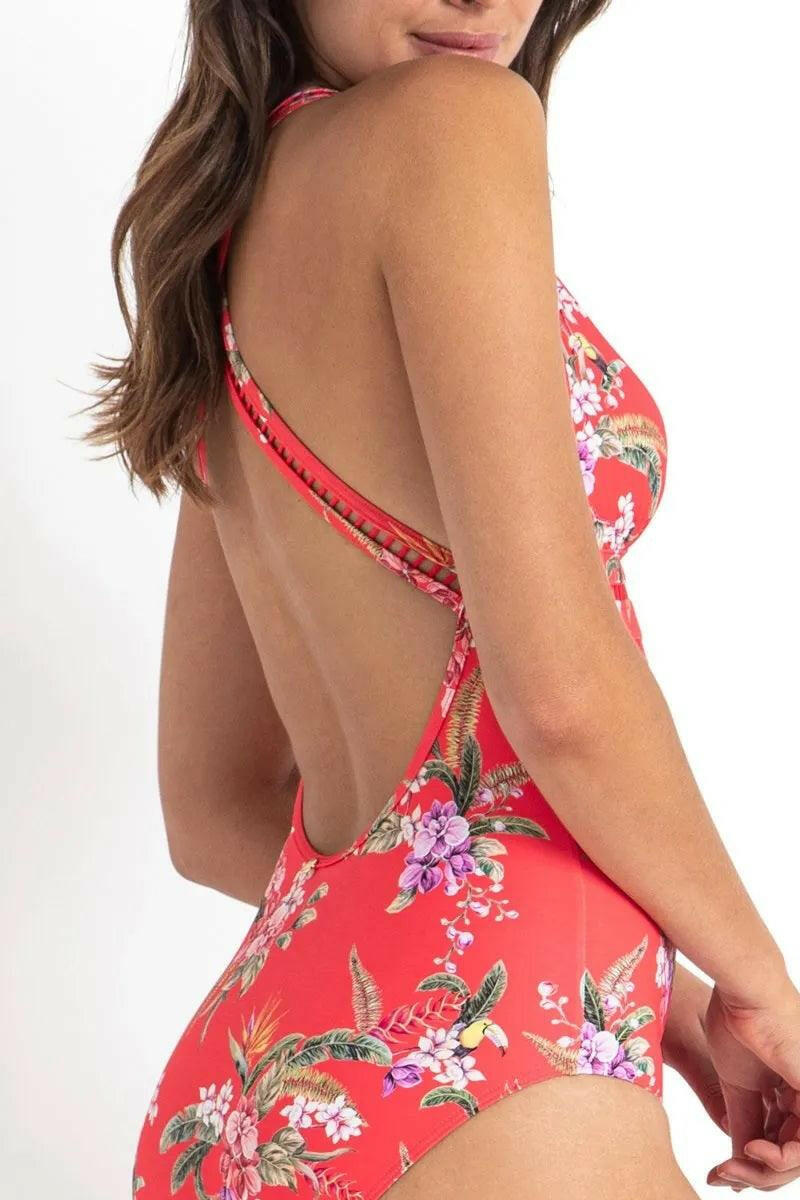 Sunseeker SS51528 Brazil Cross Strap One Piece Coral.