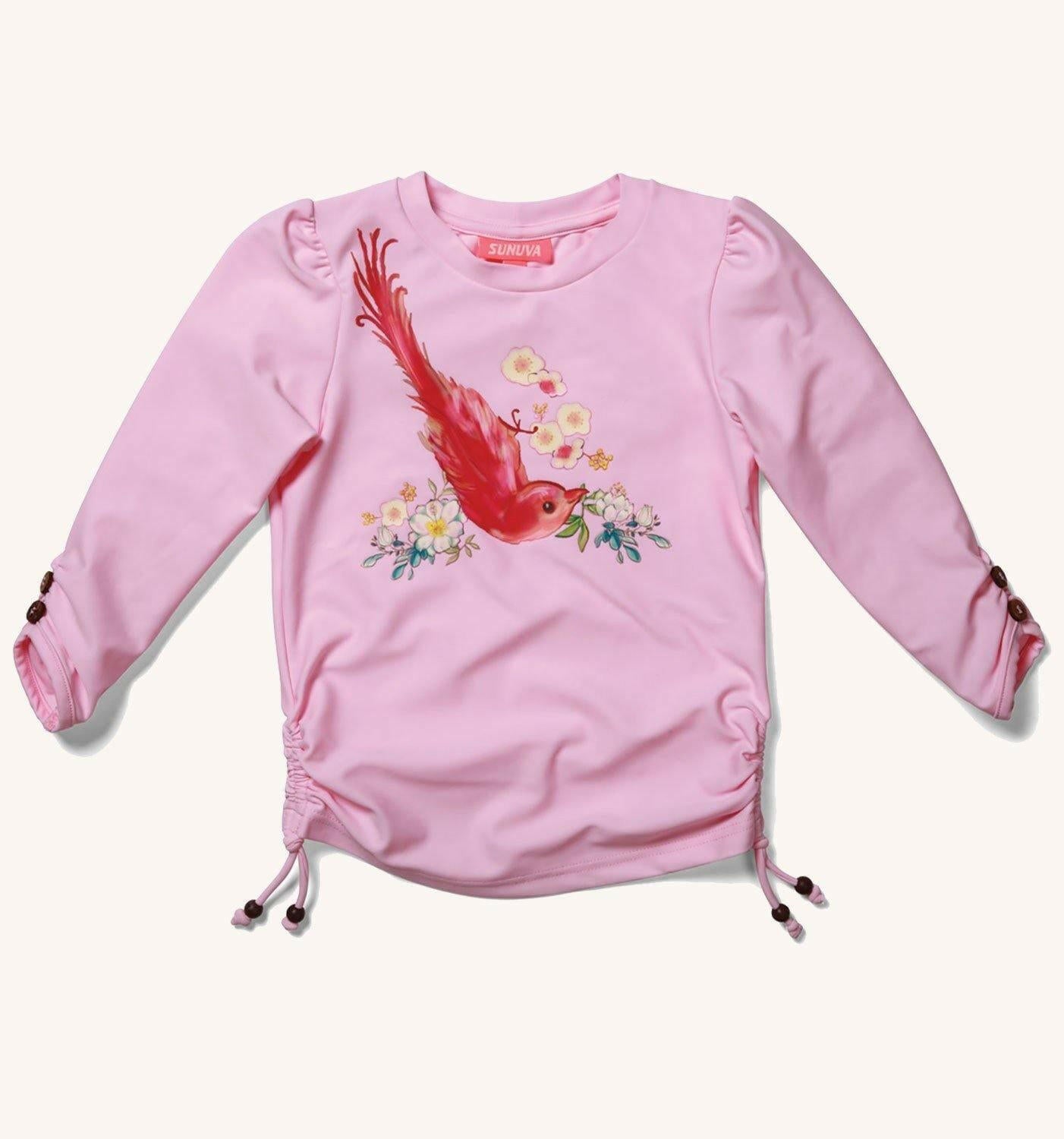 S5190/2-3 Girls Birds Of Paradise Rash Vest - Sunuva.