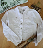 Wakee 10094 White Denim Jacket.