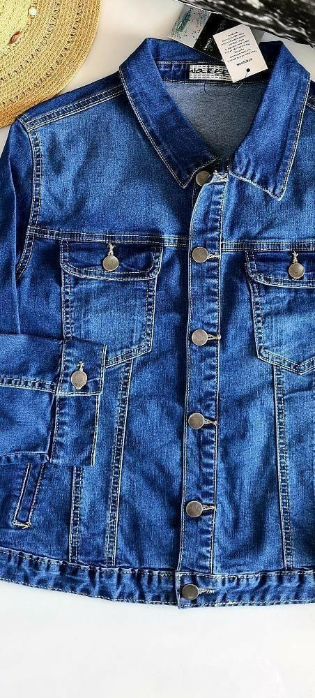 Wakee Denim Jacket Dark Washed Denim.