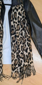 Leopard Print Shawl Wrap CASP61 Zura Cashmere Cotton.