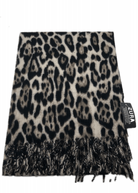 Leopard Print Shawl Wrap CASP61 Zura Cashmere Cotton.