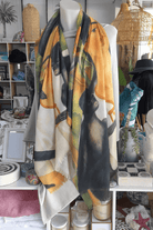 Zura Frida Kahlo 100% Cotton Scarf - Monkey.