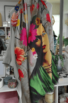 Zura Frida Kahlo Passion 100% Cotton Scarf.