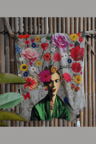 Zura Frida Kahlo Passion 100% Cotton Scarf.