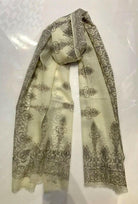Zura Sheer Shawl & Scarf 100% Wool VJ44.
